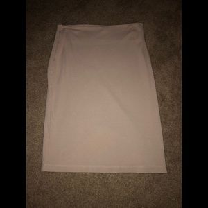 Nude pencil skirt